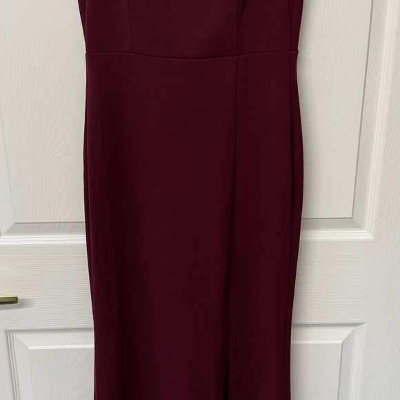 Lulu's Off The Shoulder Burgundy Dress - Picture 3 of 7